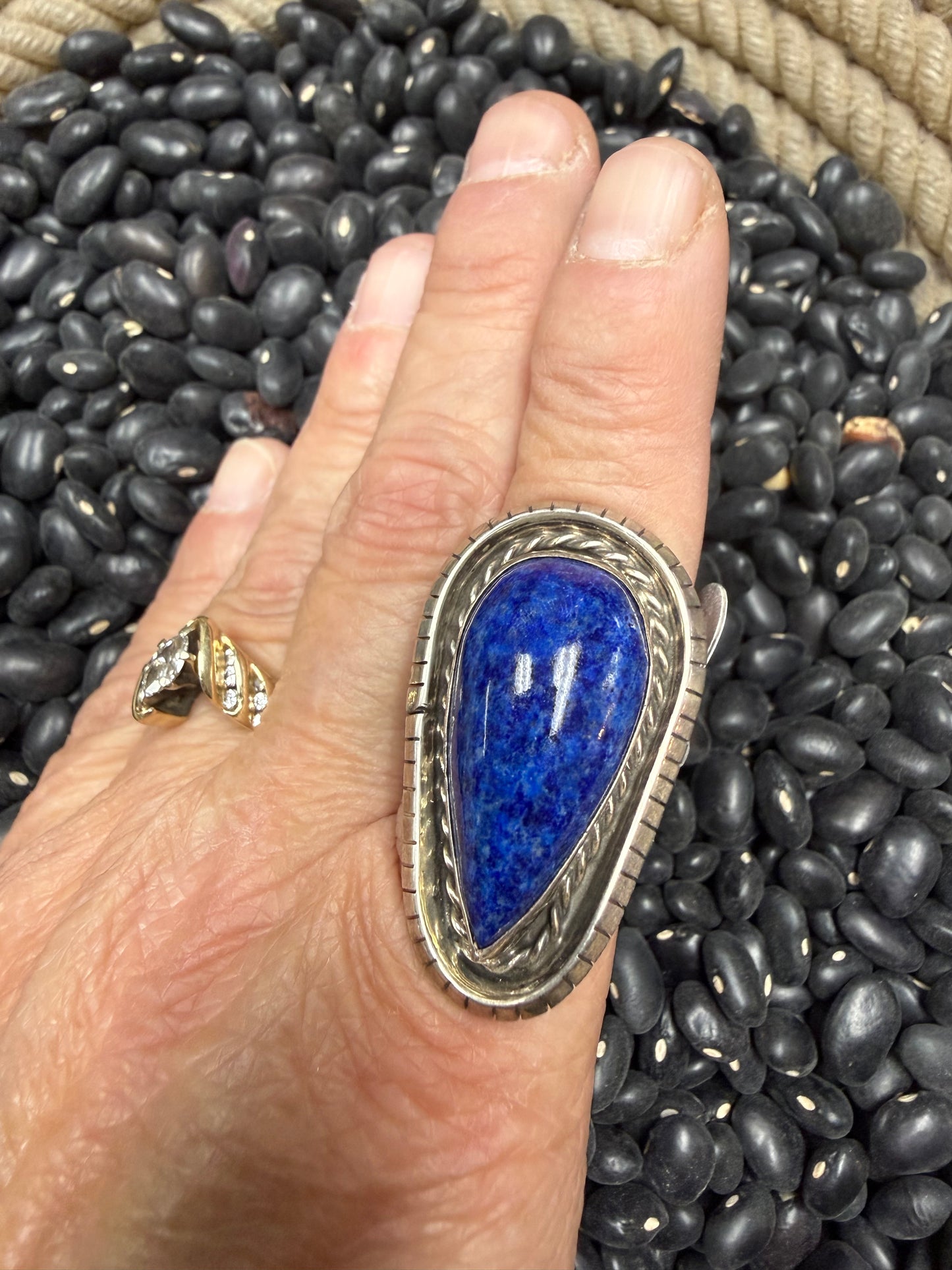 Betta Lee Lapis Tear Ring