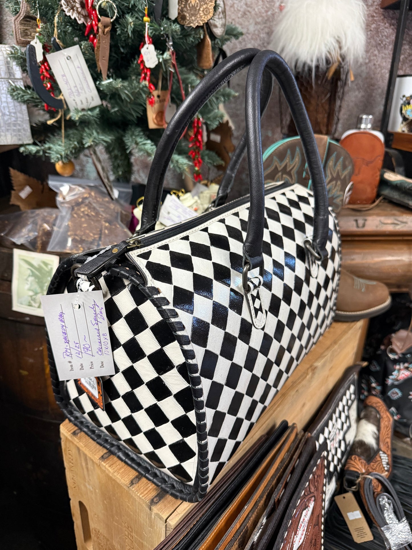 Checkered Speedy Bag